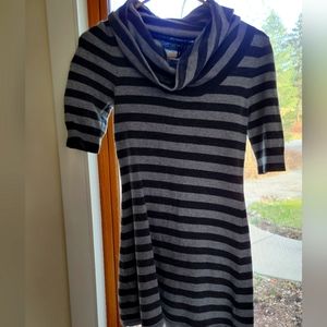 Gray and light gray strip sweater dress from a boutique. Size small. Good condit